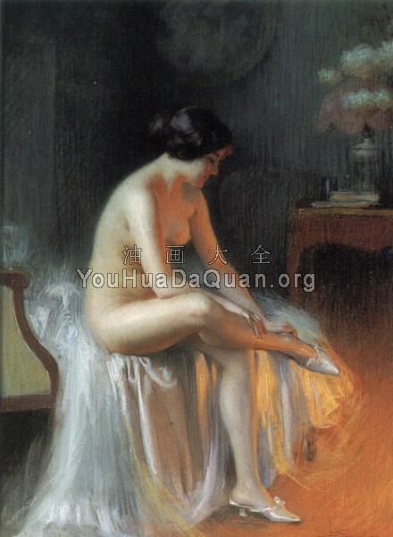 A nude by firelight - 德尔菲恩·恩霍拉斯